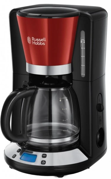 Russell Hobbs Colours Plus+ Flame Digitale Glas-Kaffeemaschine Rot 1 Russell Hobbs Colours Plus+ Flame Digitale Glas-Kaffeemaschine Rot