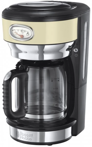 Russell Hobbs Retro Cream Glass Kaffeemachine Kaffeeautomat Cream 1 Russell Hobbs Retro Cream Glass Kaffeemachine Kaffeeautomat Cream