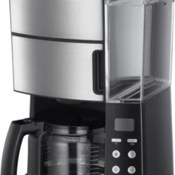 Russell Hobbs Grind&Brew Digitale Glas-Kaffeemaschine Mit Intergrierter Kaffeemühle Edelstahl/schwarz