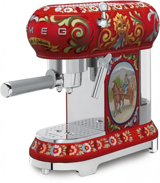 Smeg ECF01DGEU Dolce & Gabbana Siebträgermaschine Dekor 2 Smeg ECF01DGEU Dolce & Gabbana Siebträgermaschine Dekor – Bild 2