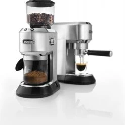 DeLonghi ECKG6821.M Dedica Style Barista Bundle Siebträgermaschine Bestehend Aus EC685.M + KG521.M Silber Mat