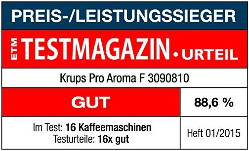 Krups F 309 08 Kaffeeautomat Schwarz 2 Krups F 309 08 Kaffeeautomat Schwarz – Bild 2