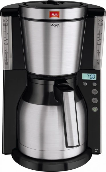 Melitta Look IV Therm Timer Kaffeeautomat Mit Thermokanne Schwarz/edelstahl 1 Melitta Look IV Therm Timer Kaffeeautomat Mit Thermokanne Schwarz/edelstahl