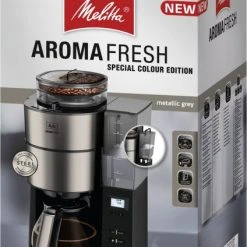 Melitta AromaFresh Glas 1021-03 Kaffeeautomat Mit Intergrierter Kaffeemühle Metallicgrau -Miele shop 5b4655d4 3272 4d4a bc76 fac0e24282c2 600x600