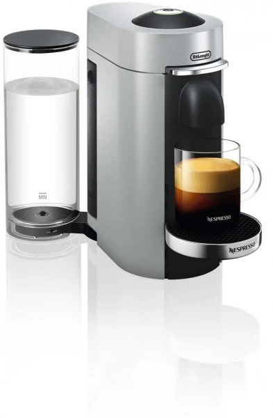 DeLonghi ENV 155.S Nespresso Vertuo Plus Kapsel-Automat Silber/schwarz 1 DeLonghi ENV 155.S Nespresso Vertuo Plus Kapsel-Automat Silber/schwarz