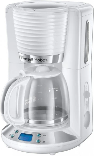 Russell Hobbs Inspire White Glas-Kaffeemaschine Weiß 1 Russell Hobbs Inspire White Glas-Kaffeemaschine Weiß