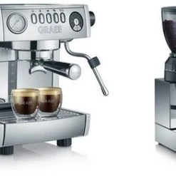 Graef ES 850 Marchesa Siebträgermaschine + CM 850 Kaffeemühle Edelstahl