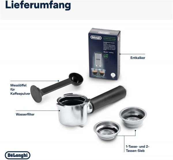 DeLonghi EC 685.M Dedica Style Siebträgermaschine Silber Matt 3 DeLonghi EC 685.M Dedica Style Siebträgermaschine Silber Matt – Bild 3