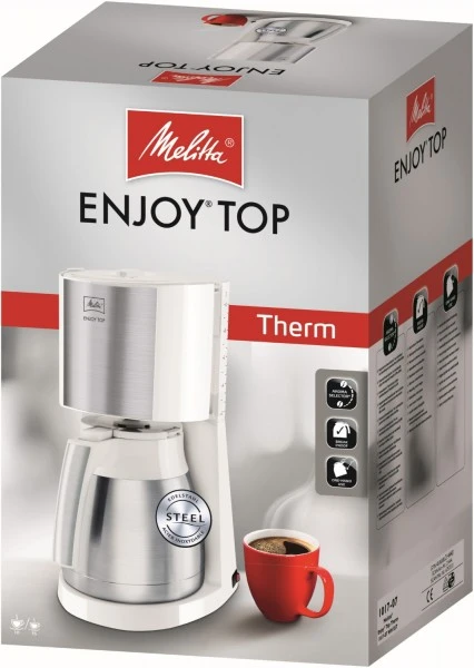 Melitta Enjoy Top Therm 1017-07 Kaffeeautomat Mit Thermokanne Weiß 2 Melitta Enjoy Top Therm 1017-07 Kaffeeautomat Mit Thermokanne Weiß – Bild 2